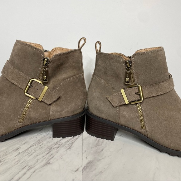 Blondo Susan Gray Tan Suede Bootie 11M - Picture 8 of 14
